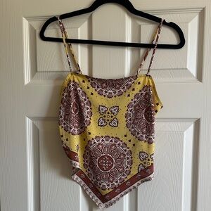 Rachel Zoe Yellow and Brown Camisole